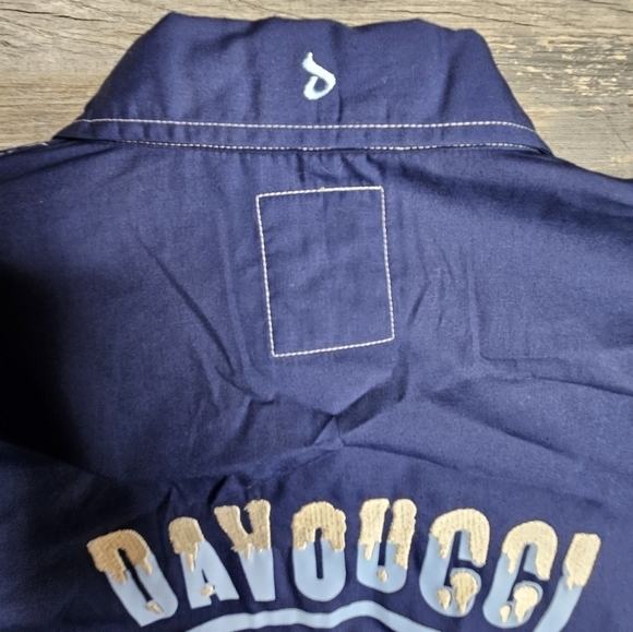 Davoucci Long Sleeve Button Down Large Blue 89 Ski Team - Picture 10 of 12